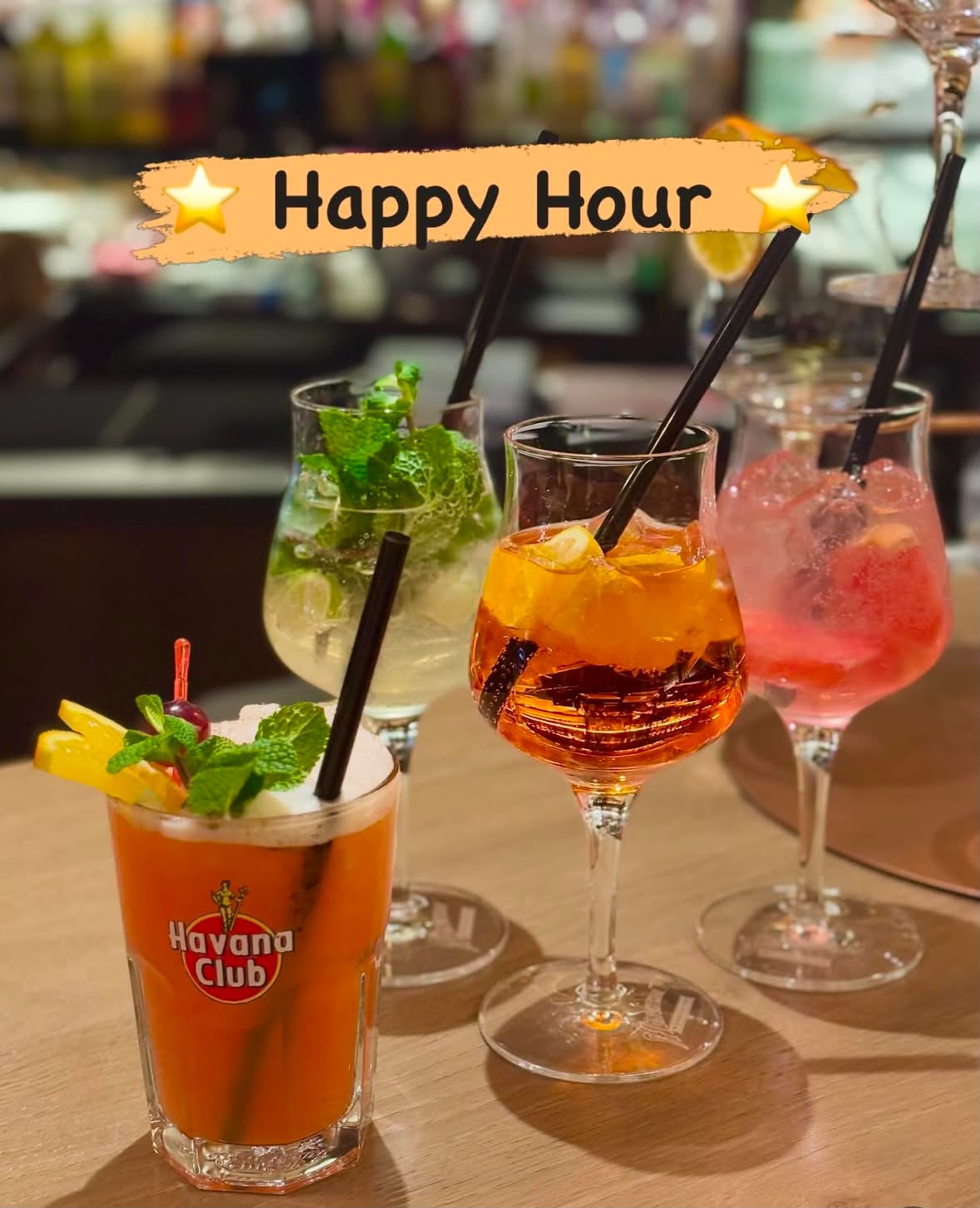 Happy Hour Cocktail-Auswahl
